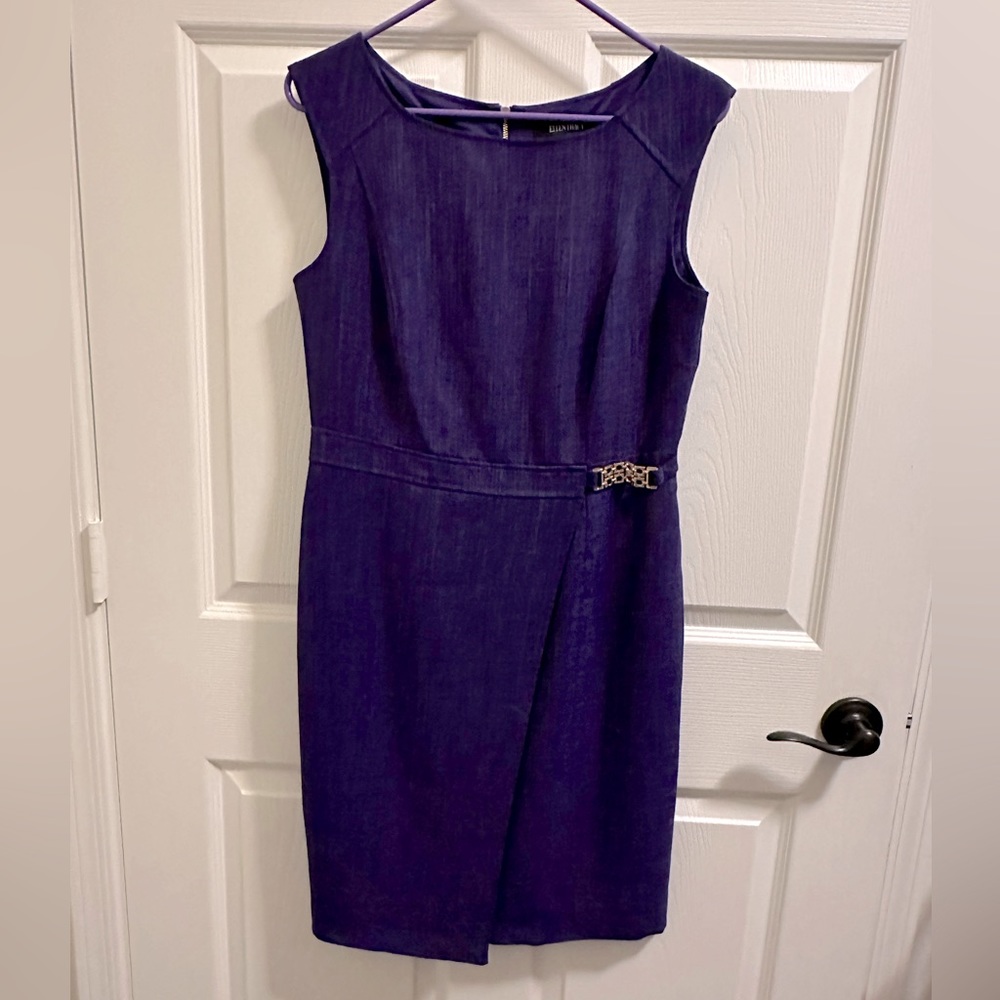 Ellen Tracy size 10 purple sheath dress